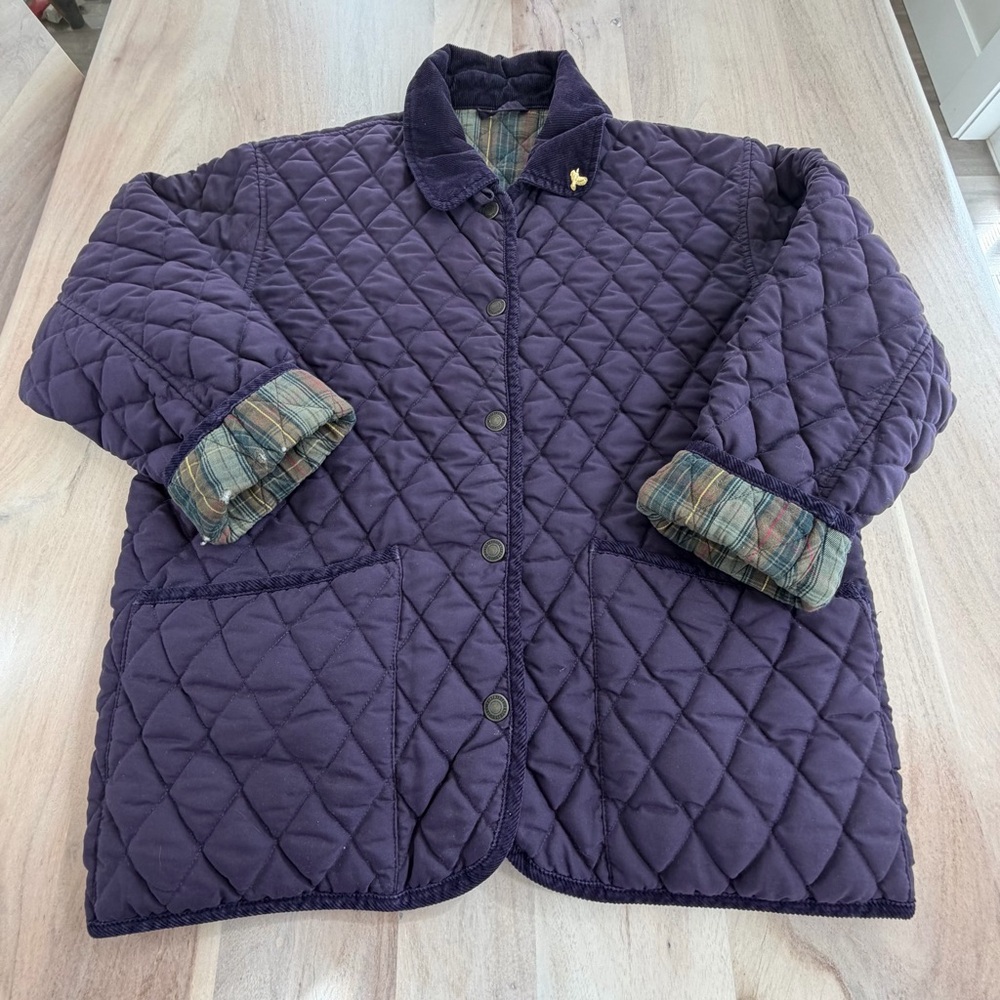 Vintage John Partridge Quilted Chore Coat Flannel Lined Fits Size Medium Men’s